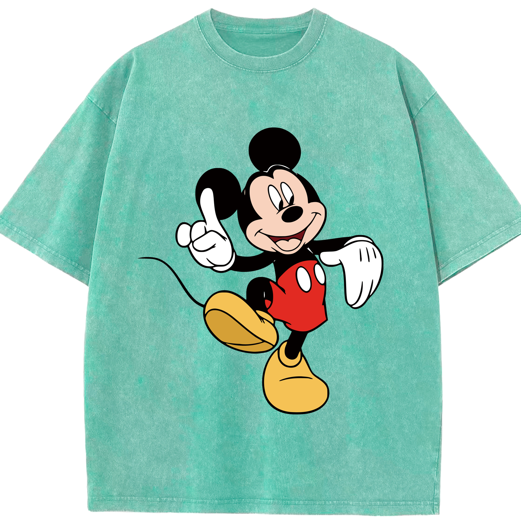 （画像用） ミッキーマウス Mickey Mouse 綿100% ヴィンテージ風 半袖Tシャツ（フロントプリント）